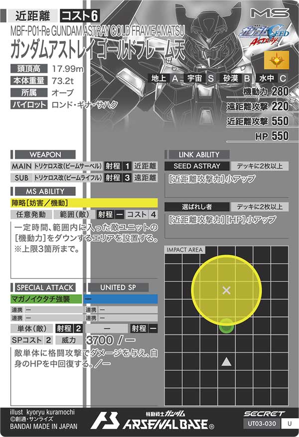 ガンダムアストレイ ゴールドフレーム天