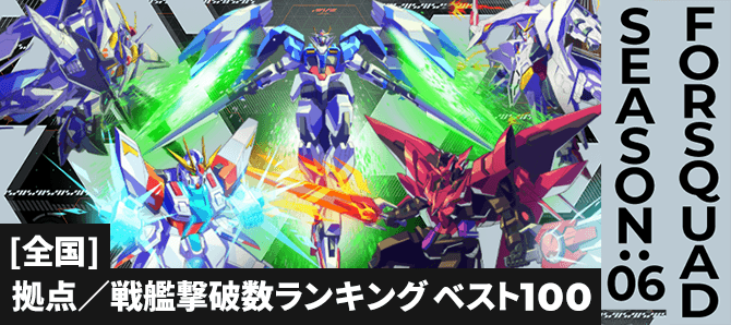 拠点／戦艦撃破数ランキング[全国] FQ SEASON:06