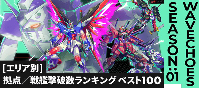 拠点／戦艦撃破数ランキング[エリア別] VE SEASON:01