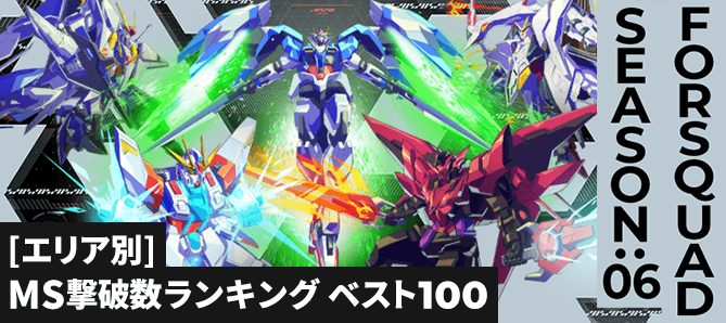MS撃破数ランキング[エリア別] FQ SEASON:06